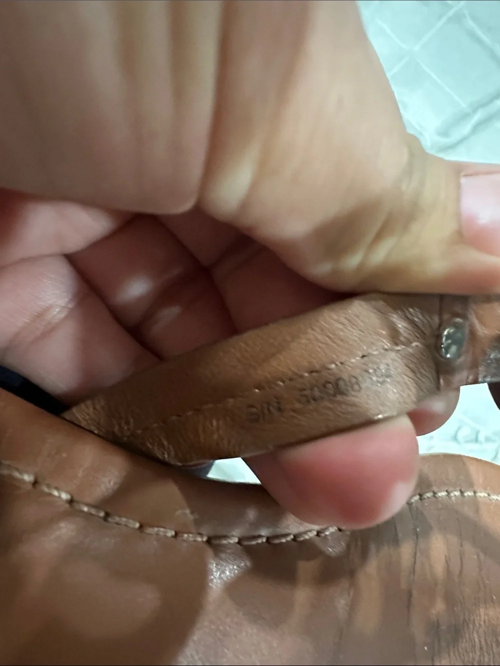 Tory Burch Tan Miller Logo Thong Sandals